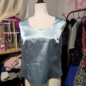 Beautiful Blue Vintage Silky Top